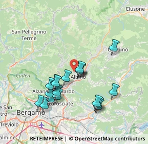 Mappa 2 Piazzale Funivia, 24021 Albino BG, Italia (6.80211)