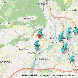 Mappa Via Villaggio Europa, 36061 Bassano del Grappa VI, Italia (2.33833)