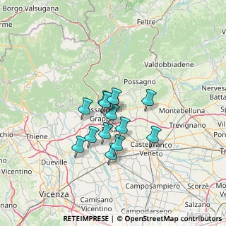 Mappa Via della Pace, 36060 Romano D'ezzelino VI, Italia (9.66)