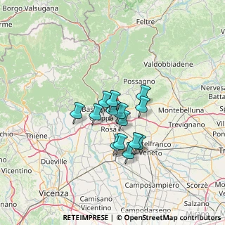 Mappa Via della Pace, 36060 Romano D'ezzelino VI, Italia (8.935)