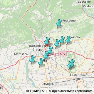 Mappa Via della Pace, 36060 Romano D'ezzelino VI, Italia (6.53545)