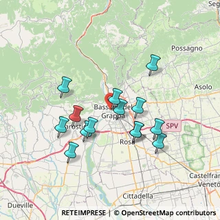 Mappa Viale Scalabrini, 36061 Bassano del Grappa VI, Italia (6.53643)