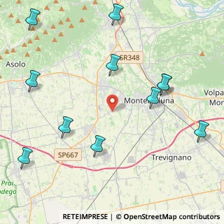Mappa Via Colombera, 31044 Montebelluna TV, Italia (5.64917)