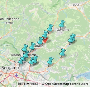 Mappa Via Colle Sfanino, 24021 Albino BG, Italia (7.43625)