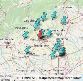 Mappa Via Cal Trevisana, 31044 Montebelluna TV, Italia (12.198)