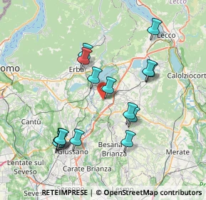 Mappa Via Gaetano Donizetti, 23845 Costa Masnaga LC, Italia (7.27267)