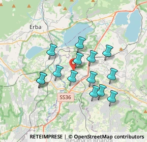 Mappa Via Gaetano Donizetti, 23845 Costa Masnaga LC, Italia (2.98786)