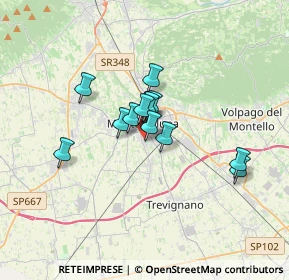 Mappa Via B. Marcello, 31044 Montebelluna TV, Italia (2.22462)