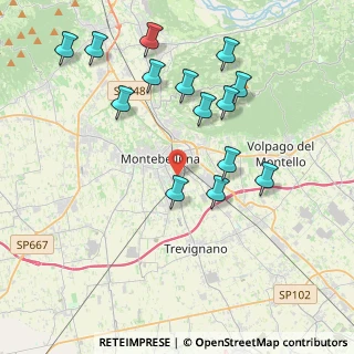 Mappa Via delle Ginestre, 31044 Montebelluna TV, Italia (4.16)