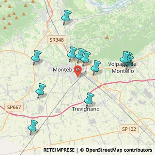 Mappa Via delle Ginestre, 31044 Montebelluna TV, Italia (4.15667)
