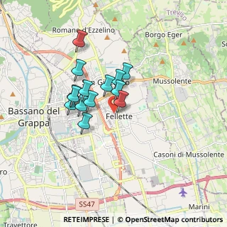 Mappa Via Benacchio, 36060 Romano D'ezzelino VI, Italia (1.26286)