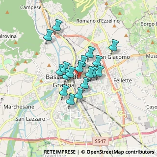 Mappa Via Favero, 36061 Bassano del Grappa VI, Italia (1.16333)