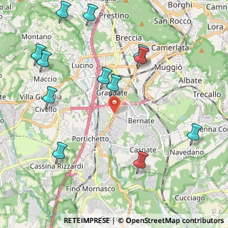 Mappa Via Strada Statale dei Giovi, 22070 Grandate CO, Italia (2.535)