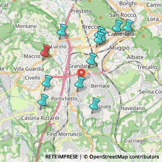 Mappa Via Strada Statale dei Giovi, 22070 Grandate CO, Italia (2.08333)