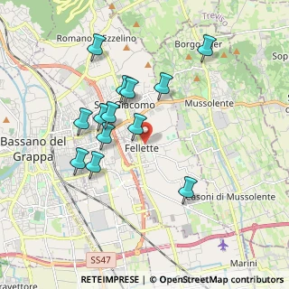 Mappa Via Don Martino Bassani, 36060 Romano D'ezzelino VI, Italia (1.72231)