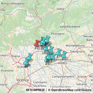 Mappa Via Don Martino Bassani, 36060 Romano D'ezzelino VI, Italia (10.29882)