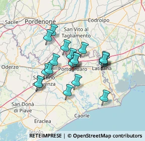Mappa Via A. Baldissera, 30026 Portogruaro VE, Italia (10.5165)