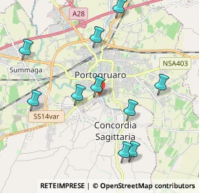 Mappa Via A. Baldissera, 30026 Portogruaro VE, Italia (2.54333)