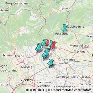 Mappa 36060 Bassano del Grappa VI, Italia (9.54182)