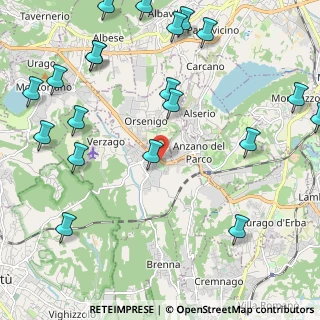 Mappa Alzate Brianza - Via XXV Aprile, 22040 Alzate Brianza CO, Italia (2.894)