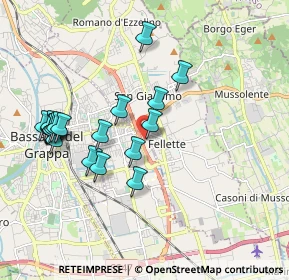 Mappa Via A. Ferrarin, 36022 Cassola VI, Italia (1.9285)