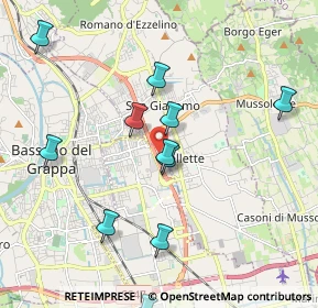 Mappa Via A. Ferrarin, 36022 Cassola VI, Italia (2.06727)