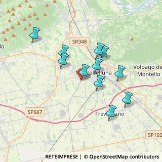 Mappa Via Borgo Castellana, 31044 Montebelluna TV, Italia (3.25)