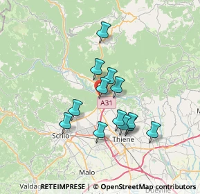 Mappa Via Roma, 36013 Piovene Rocchette VI, Italia (5.65538)