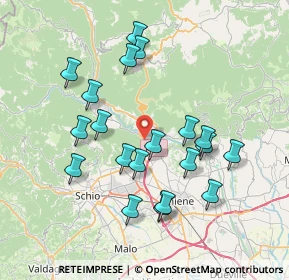 Mappa Via Monte Cengio, 36013 Piovene Rocchette VI, Italia (7.2085)