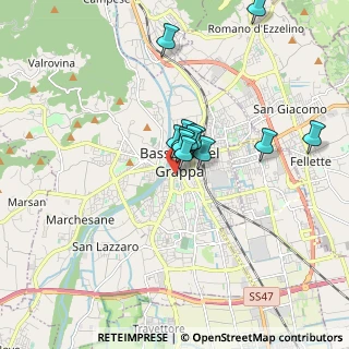Mappa Piazzale Luigi Cadorna, 36061 Bassano del Grappa VI, Italia (1.28583)