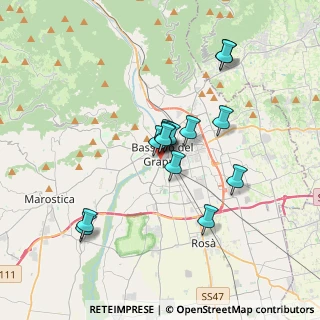 Mappa Piazzale Luigi Cadorna, 36061 Bassano del Grappa VI, Italia (2.88429)