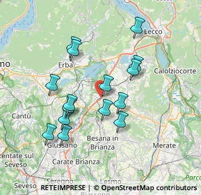 Mappa Viale 4 Novembre, 23845 Costa Masnaga LC, Italia (6.54733)