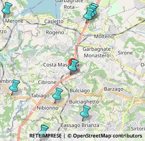 Mappa Viale 4 Novembre, 23845 Costa Masnaga LC, Italia (3.01214)