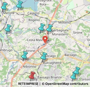 Mappa Viale 4 Novembre, 23845 Costa Masnaga LC, Italia (3.22154)