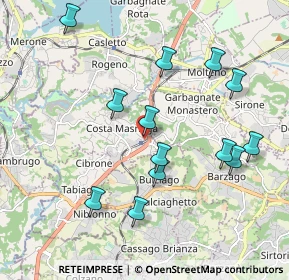 Mappa Viale 4 Novembre, 23845 Costa Masnaga LC, Italia (1.98615)