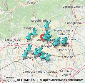 Mappa Via Calmaggiore, 31044 Montebelluna TV, Italia (10.71938)