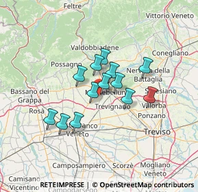 Mappa Via Calmaggiore, 31044 Montebelluna TV, Italia (9.68385)