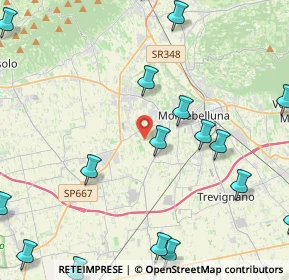 Mappa Via Calmaggiore, 31044 Montebelluna TV, Italia (6.4615)