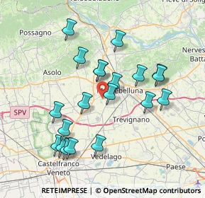 Mappa Via Calmaggiore, 31044 Montebelluna TV, Italia (7.144)