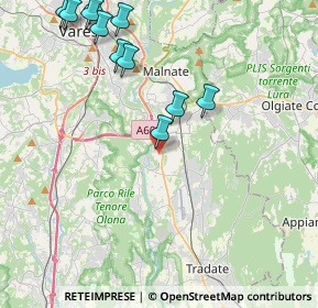 Mappa Via Baroffio, 21040 Vedano Olona VA, Italia (4.91636)