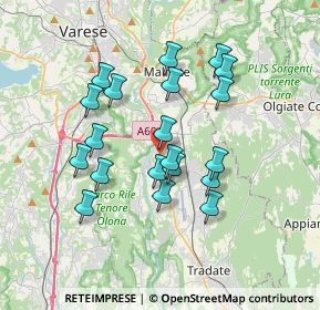 Mappa Via Baroffio, 21040 Vedano Olona VA, Italia (3.18)