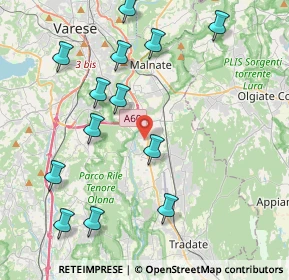 Mappa Via Baroffio, 21040 Vedano Olona VA, Italia (4.59846)