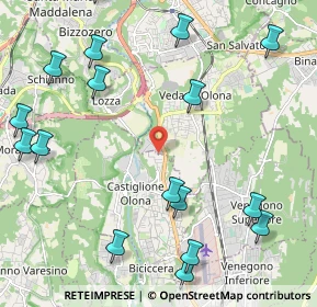 Mappa Via Baroffio, 21040 Vedano Olona VA, Italia (2.992)
