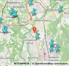 Mappa Via Baroffio, 21040 Vedano Olona VA, Italia (3.00929)