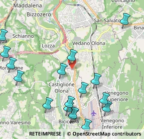 Mappa Via Baroffio, 21040 Vedano Olona VA, Italia (2.62471)
