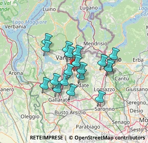 Mappa Via Baroffio, 21040 Vedano Olona VA, Italia (10.21789)