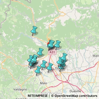 Mappa Via Monte Verena, 36013 Piovene Rocchette VI, Italia (6.4795)