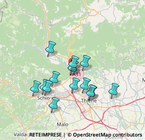 Mappa Via Monte Verena, 36013 Piovene Rocchette VI, Italia (5.972)