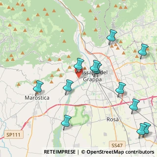 Mappa Via Monte Crocetta, 36061 Bassano del Grappa VI, Italia (4.97083)