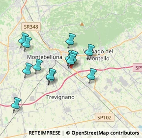 Mappa Via della Madonnina, 31044 Montebelluna TV, Italia (3.22462)